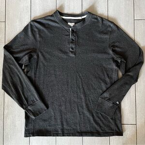 men's RAG & BONE Standard Issue long sleeve Henley charcoal Gray size XL